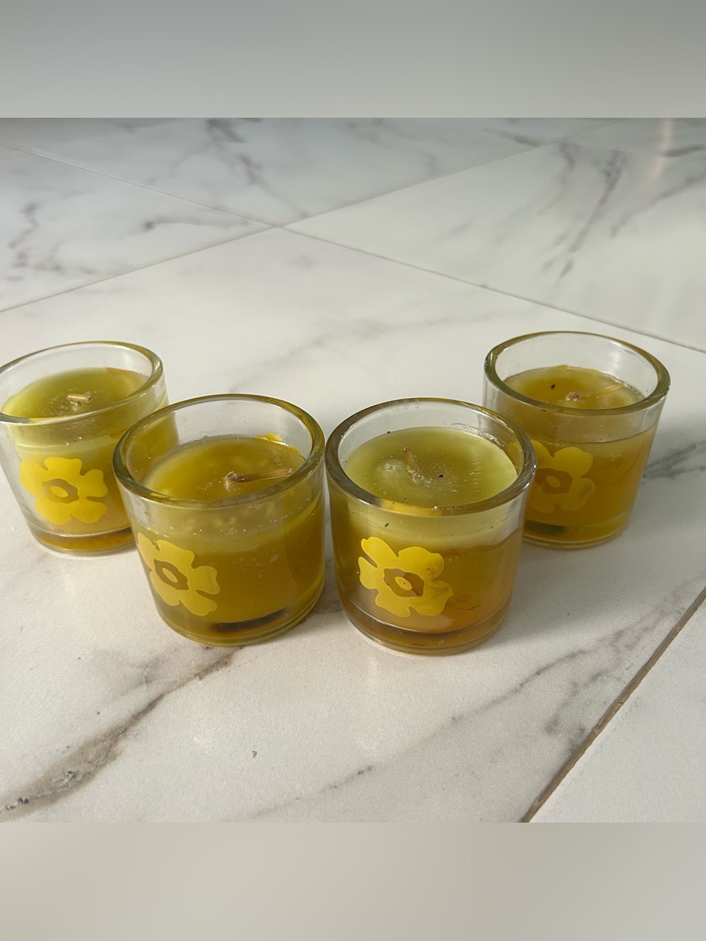 Set of 4 Green Sweet Citrus Candles